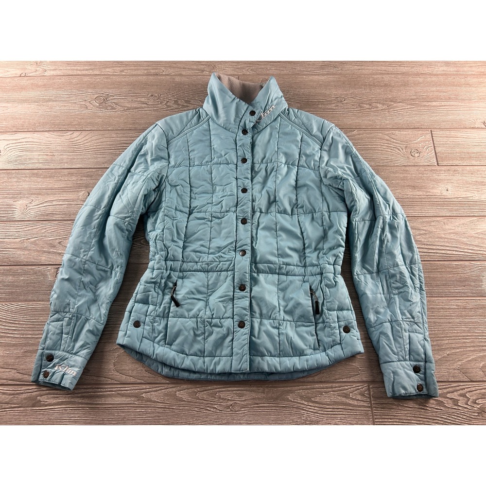 Klim Womens Quilted Puffer Jacket Light Blue Thinsulate Insulated Size Small